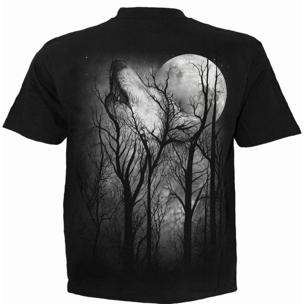 Spiral - FOREST WOLF Heren Tshirt - Zwart